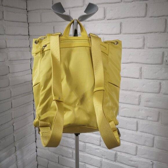 Samsonite Mustard Yellow Bucket Style Adjustable Straps Unisex Backpack - Picture 2 of 14